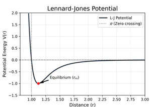 Lennard-Jones potential plot
